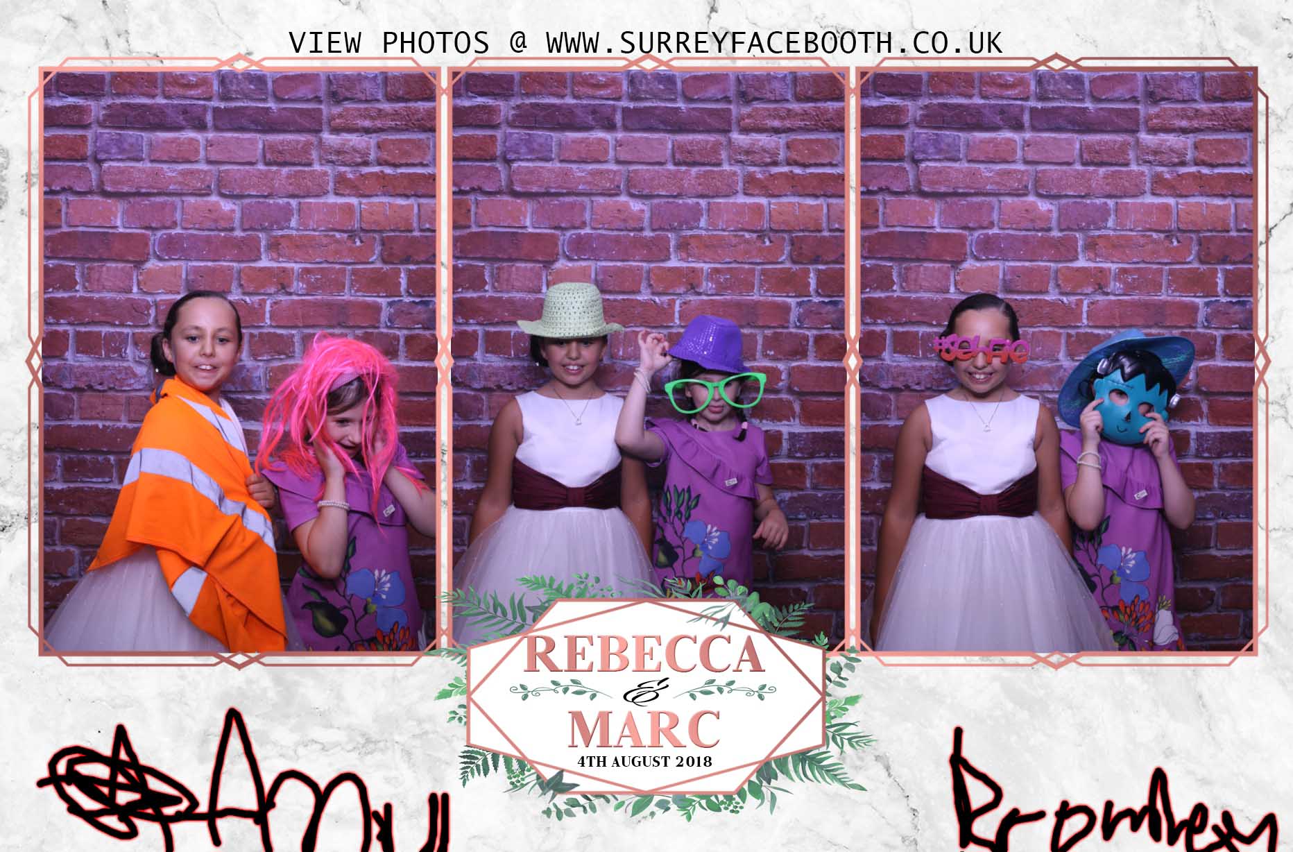 Rebecca & Marc's Wedding | View more photos from the event at galleries.surreyfacebooth.co.uk/u/Surrey-FaceBooth/Rebecca-Marcs-Wedding